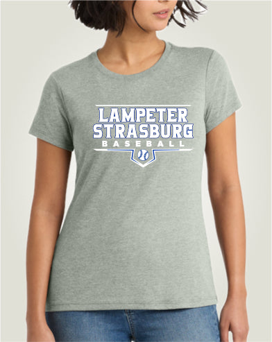 LSYB01 - 006 Heathered Grey Ladies Short Sleeve Tee