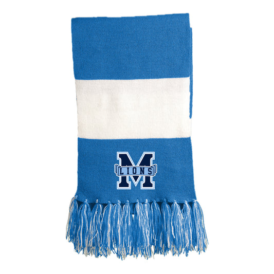 MACA058: Maca Carolina/White Fan Scarf