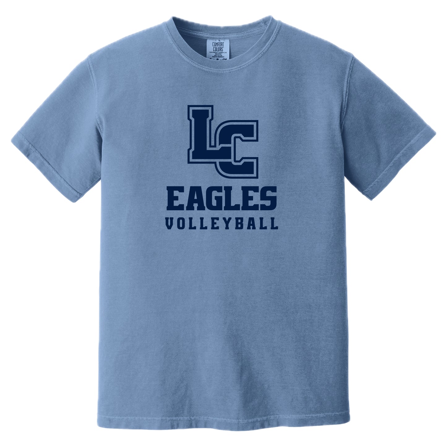 LCS016 - Comfort Colors Washed Denim VOLLEYBALL Tee