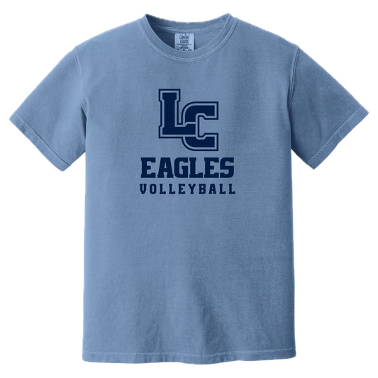 LCS016 - Comfort Colors Washed Denim VOLLEYBALL Tee