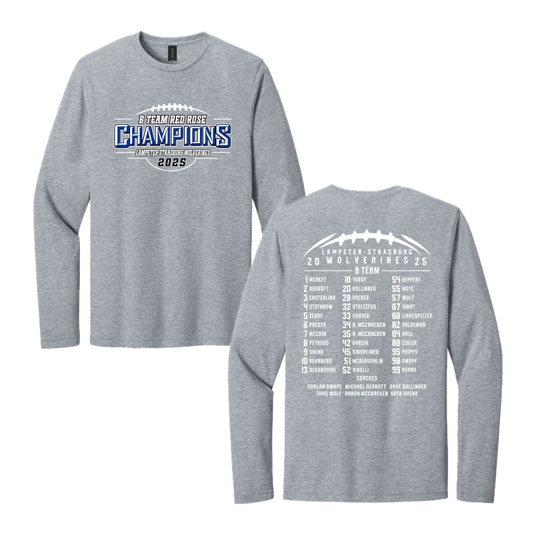 LSW012 - Sport Grey Long Sleeve B Team Champions Tee