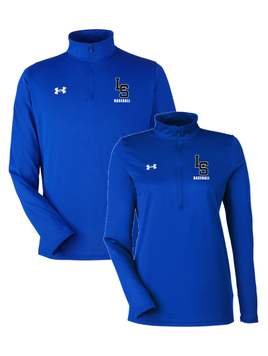 24390-020 Royal Under Armour Embroidered 1/4 Zip