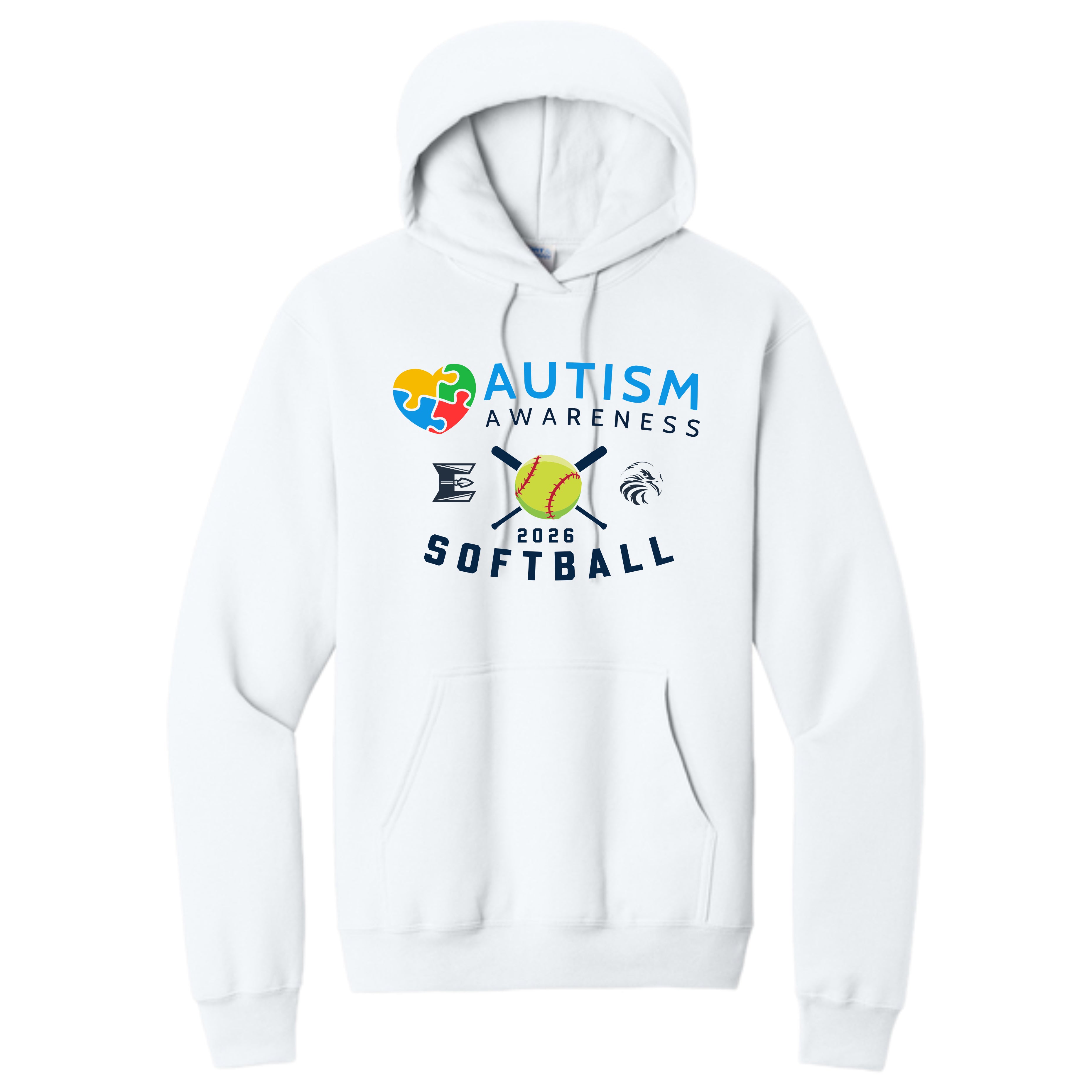 ESBSH02 - 005 White Hooded Sweatshirt