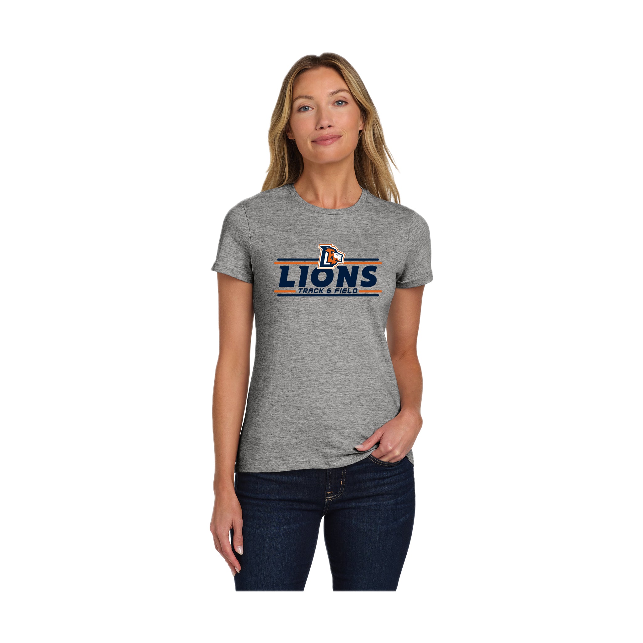LCCS0325-02 Sport Grey Women's Short Sleeve Tee