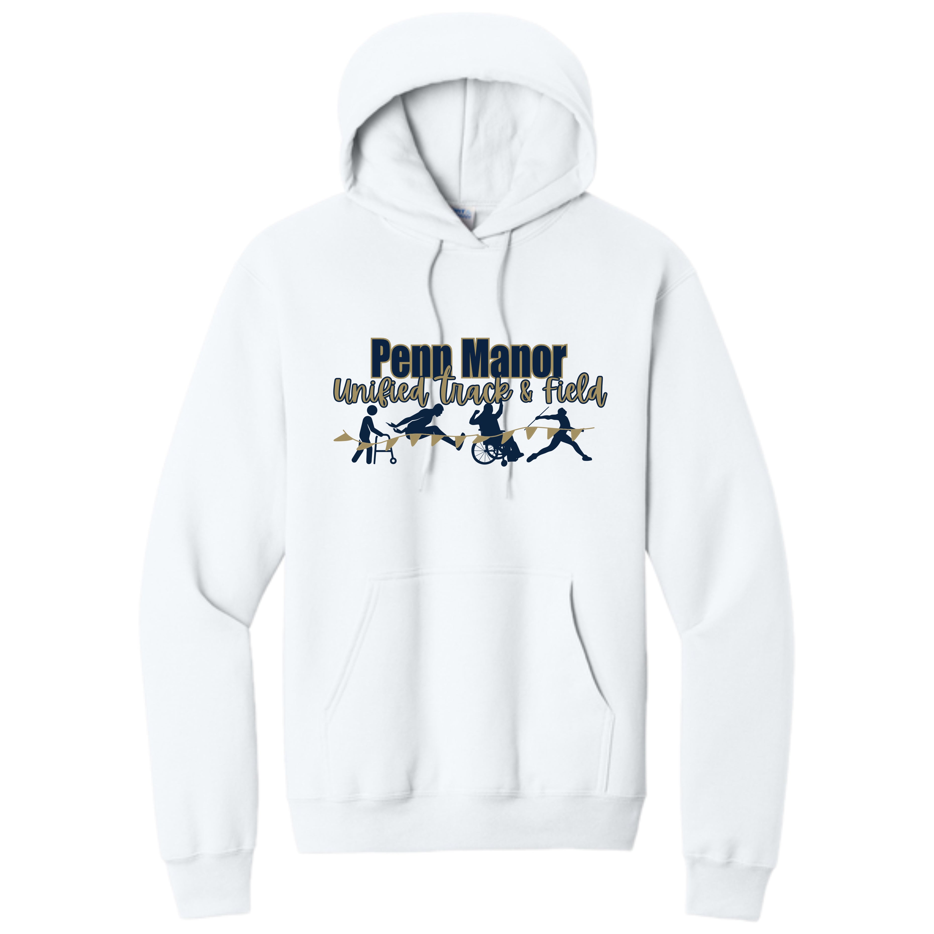 PMUNSH01 - 13 White Hooded Sweatshirt