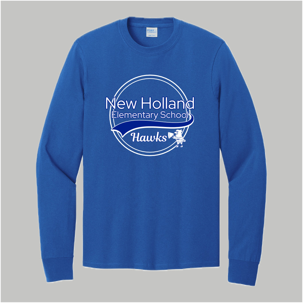 NHE054-03 Royal Long Sleeve Tee