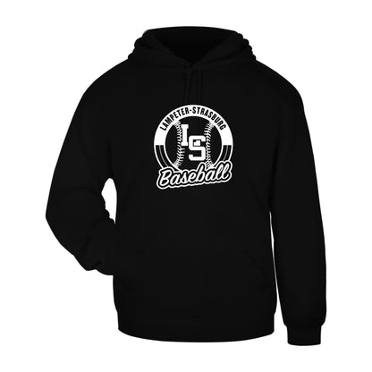 LSY0225-B14 Black Baseball Hooded Sweatshirt