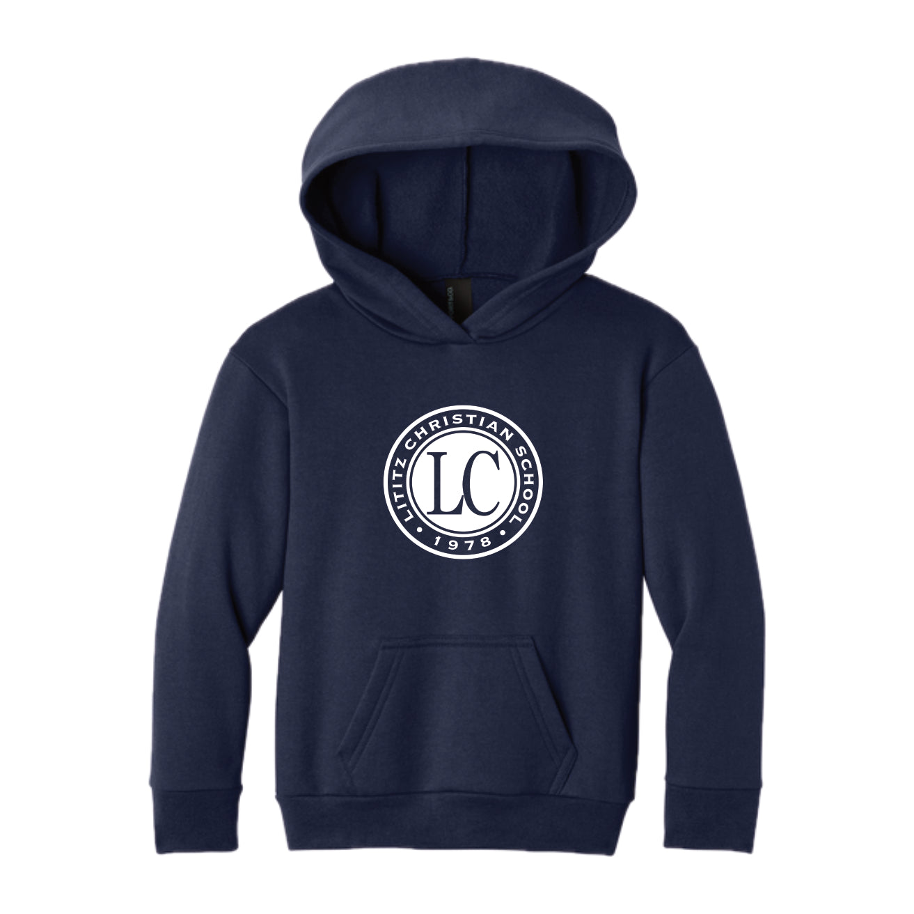 LCS092 - Youth True Navy Hooded Sweatshirt