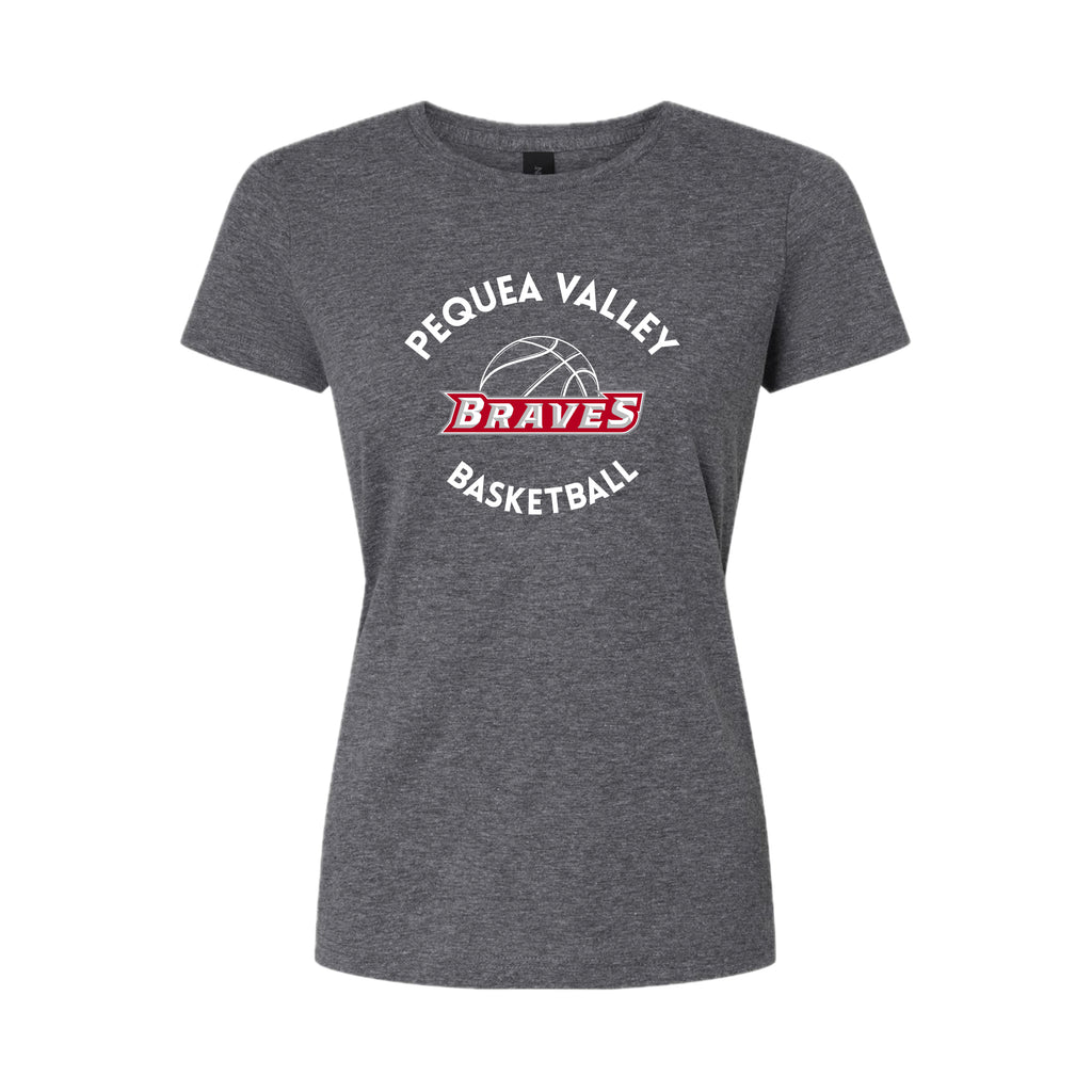 PVBSH01-02 Ladies Graphite Heather Short Sleeve Tee