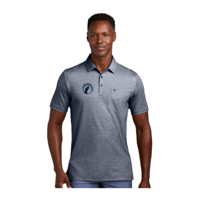 TMOSH01-02 TravisMathew Oceanside Heather Pocket Polo