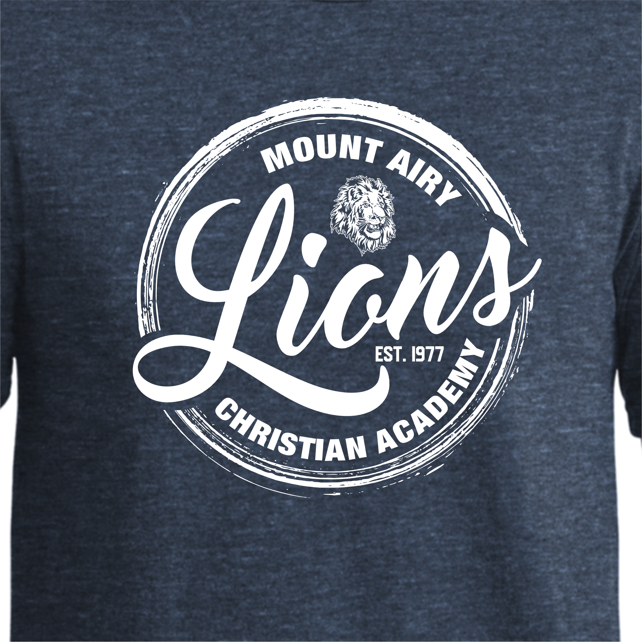 MACA006: Heather Navy Lions Tee