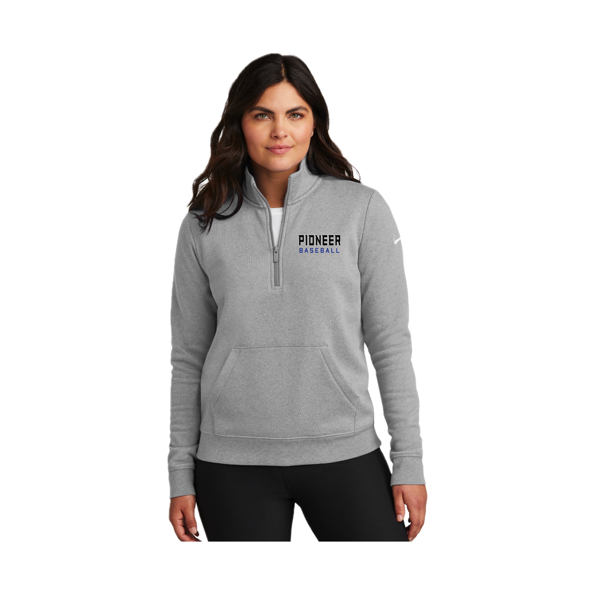 LSHS0225-25  Nike Women's Dk Grey Heather 1/4 Zip