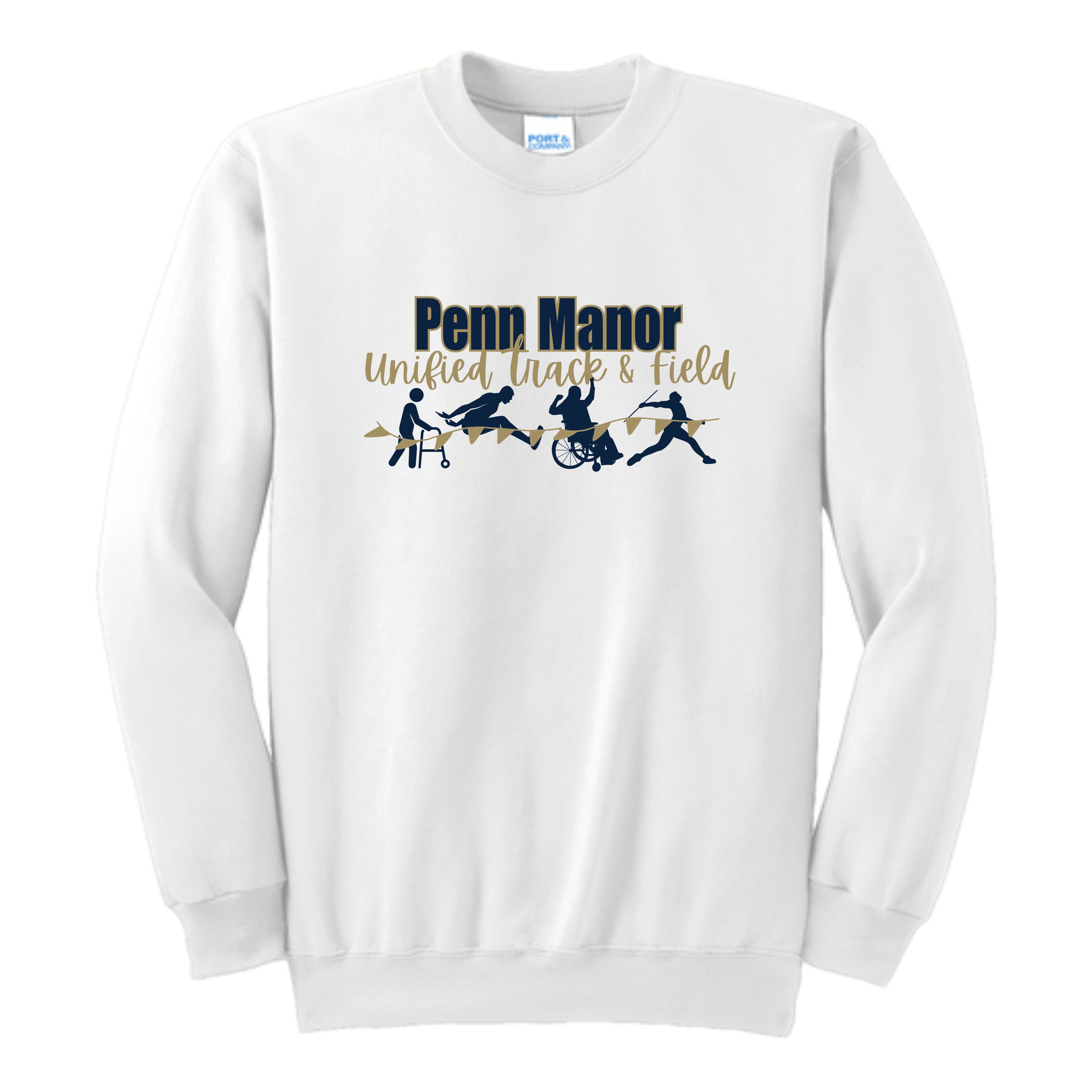 PMUNSH01 - 09 White Crew Neck Sweatshirt