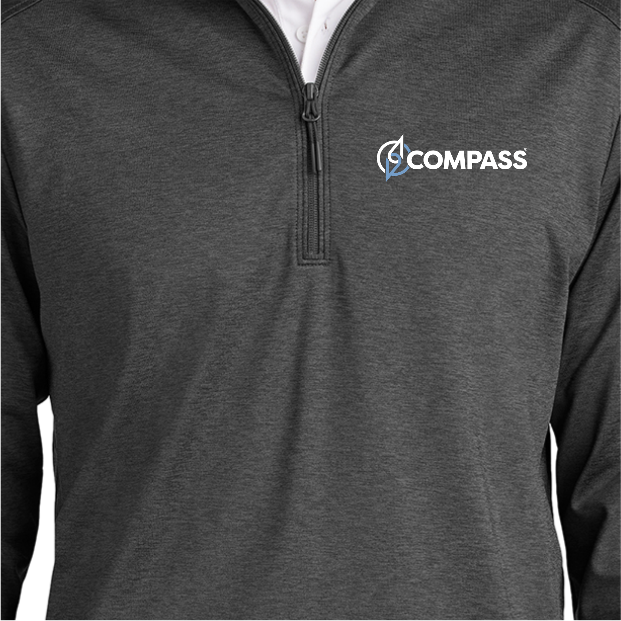 COM029 Grey Steel Knit 1/4 Zip