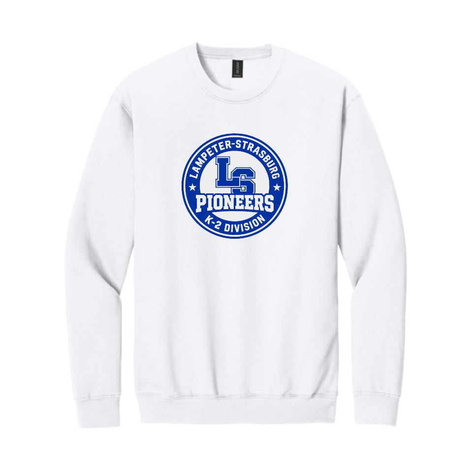LSLAMELSH01 - 53 White Circle Crewneck Sweatshirt