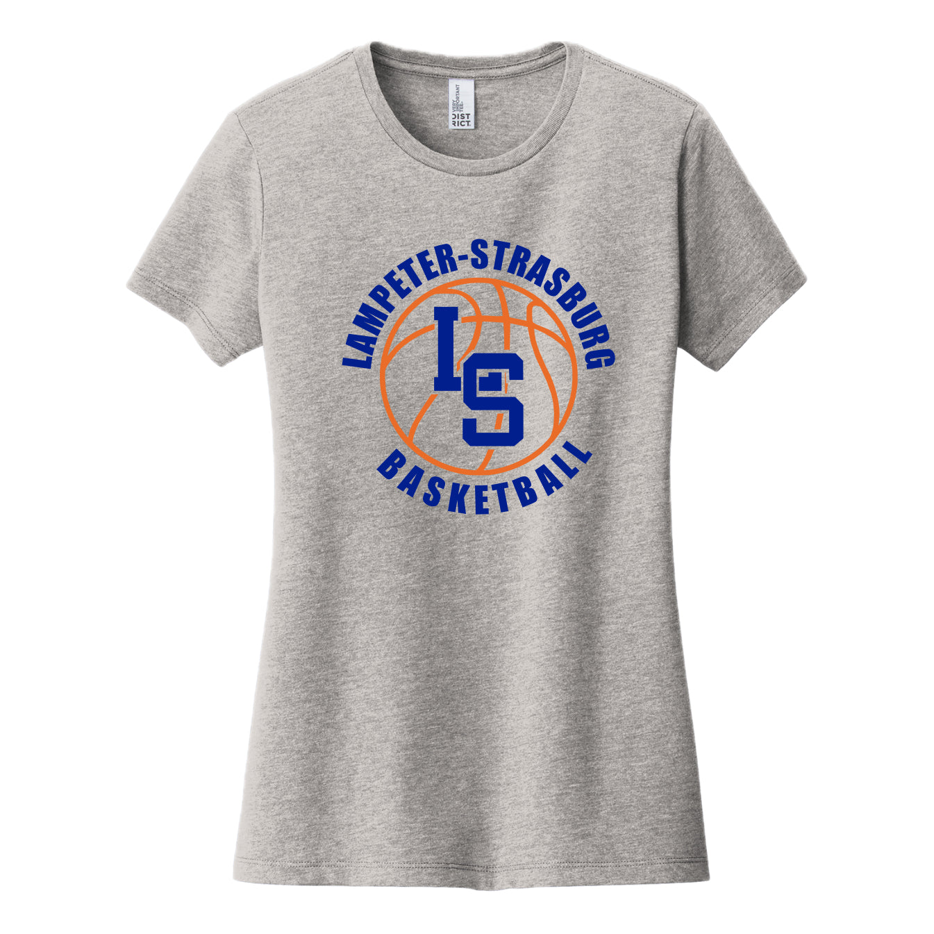 LSYBSH2-04 Lt Heather Grey Ladies Short Sleeve Tee