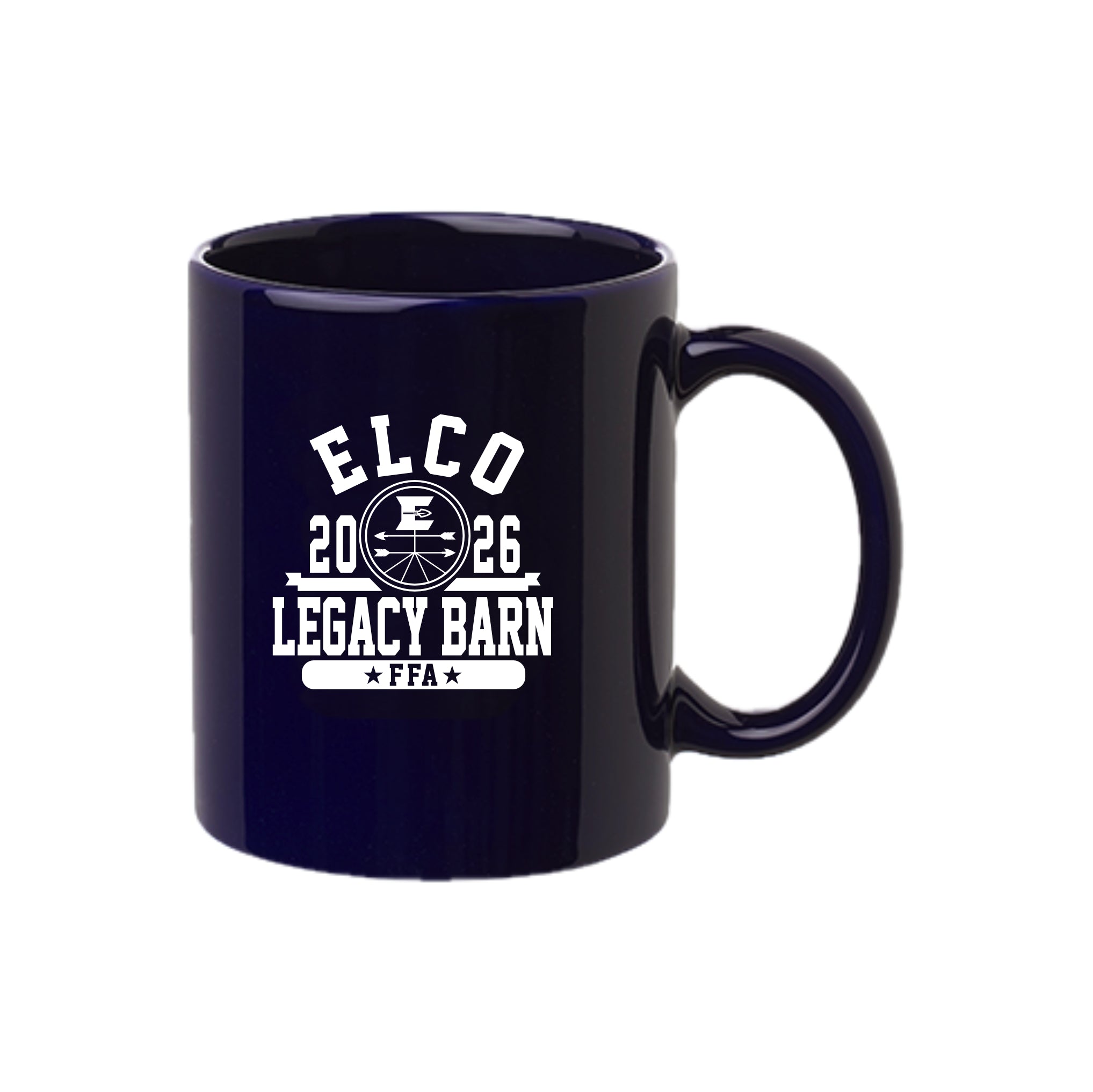 ELBARN 04 - 11 oz. Blue Legacy Barn Coffee Mug