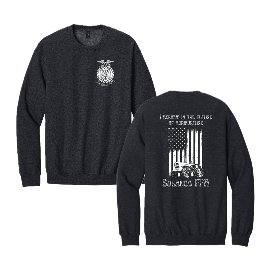 SOFFASH01-4 Dk Heather Grey Crew Sweatshirt