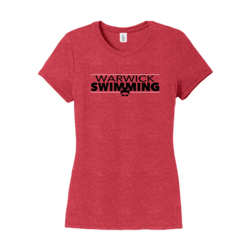 WARSWSH01-04 Ladies Red Frost Triblend Short Sleeve Tee