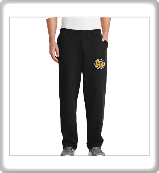 LMHVB01 - 021 Black Open Bottom Sweatpant
