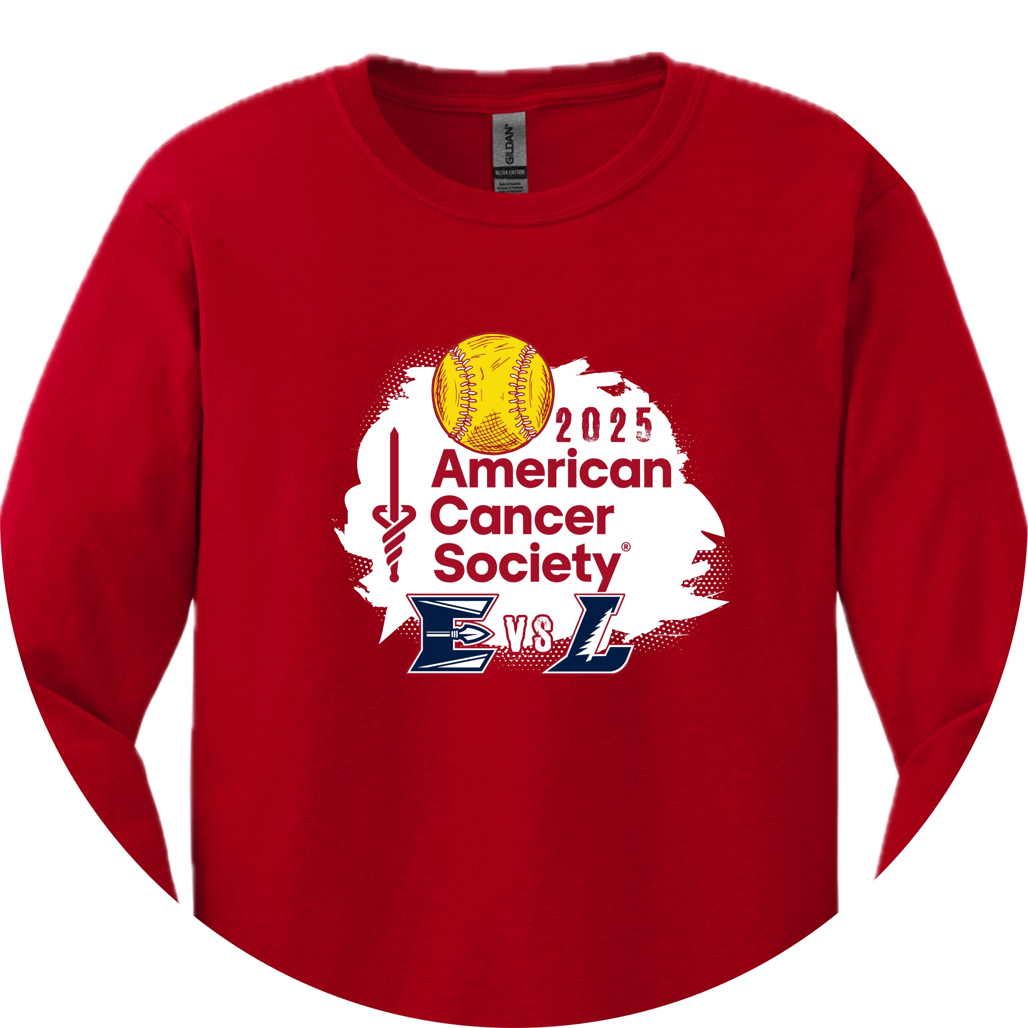 ESB0325-04 Red Elco Lebanon ACS Logo Long Sleeve