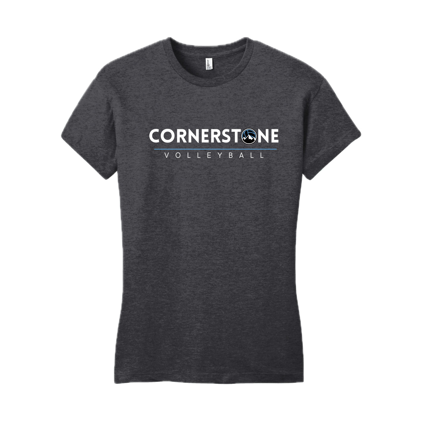 CVCSH03 - 04 Ladies Heathered Charcoal Short Sleeve Tee