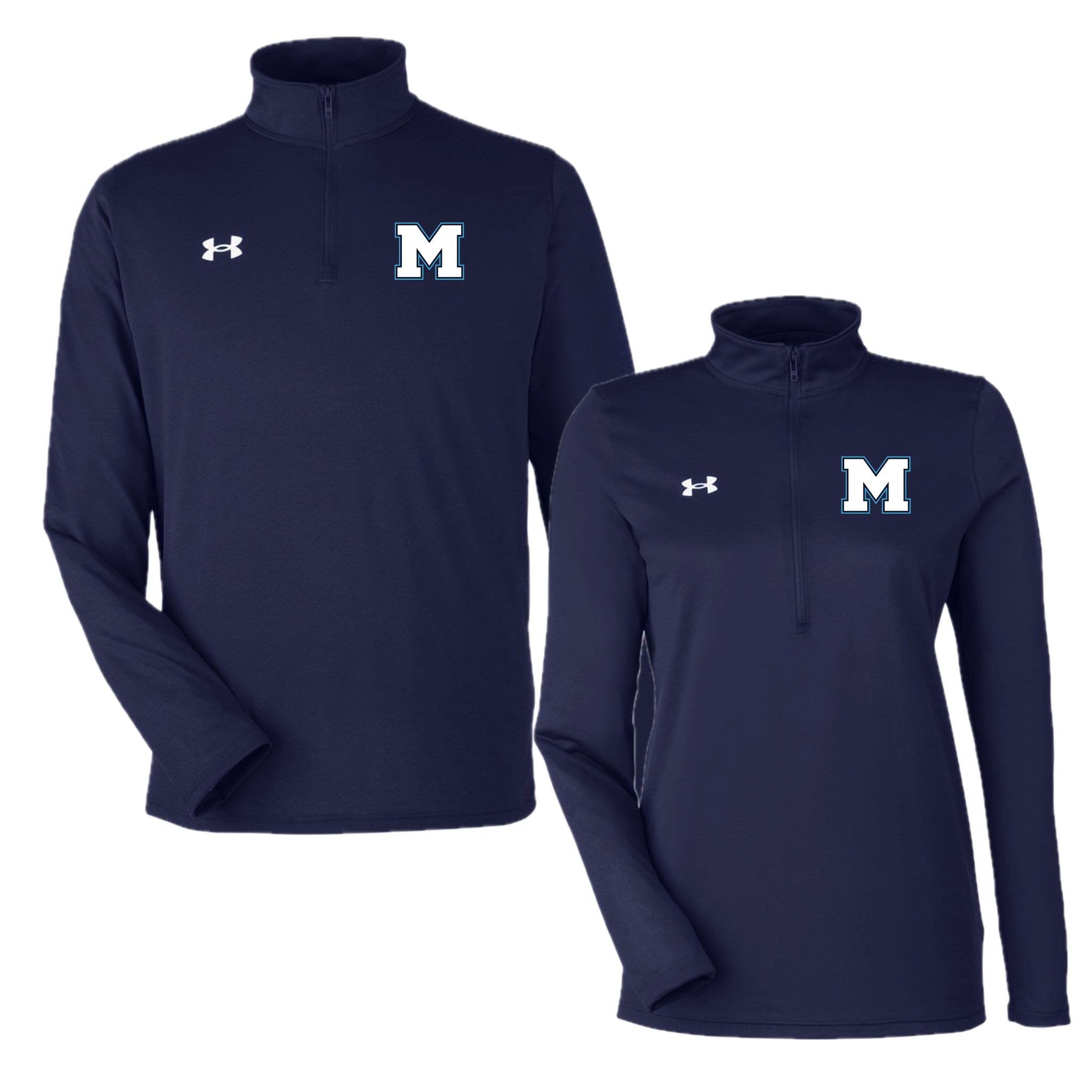 MACA087 UA Midnight Navy Performance 1/4 Zip