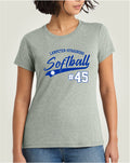 LSYS01 - 025 Heathered Grey Ladies Short Sleeve Tee