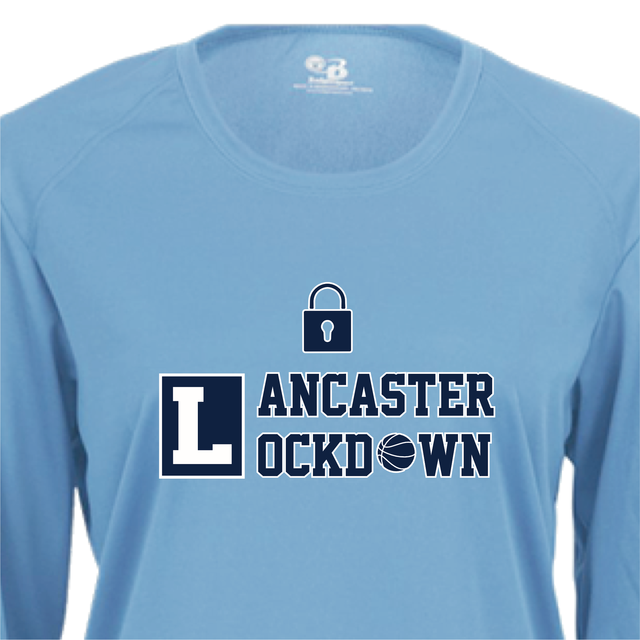 LLSH01 - 07 Columbia Blue Ladies Performance Long Sleeve