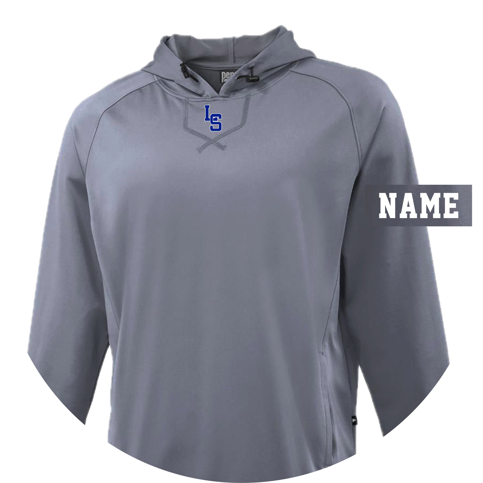 LSHS0225-22 Grey Performance Hooded Sweatshirt