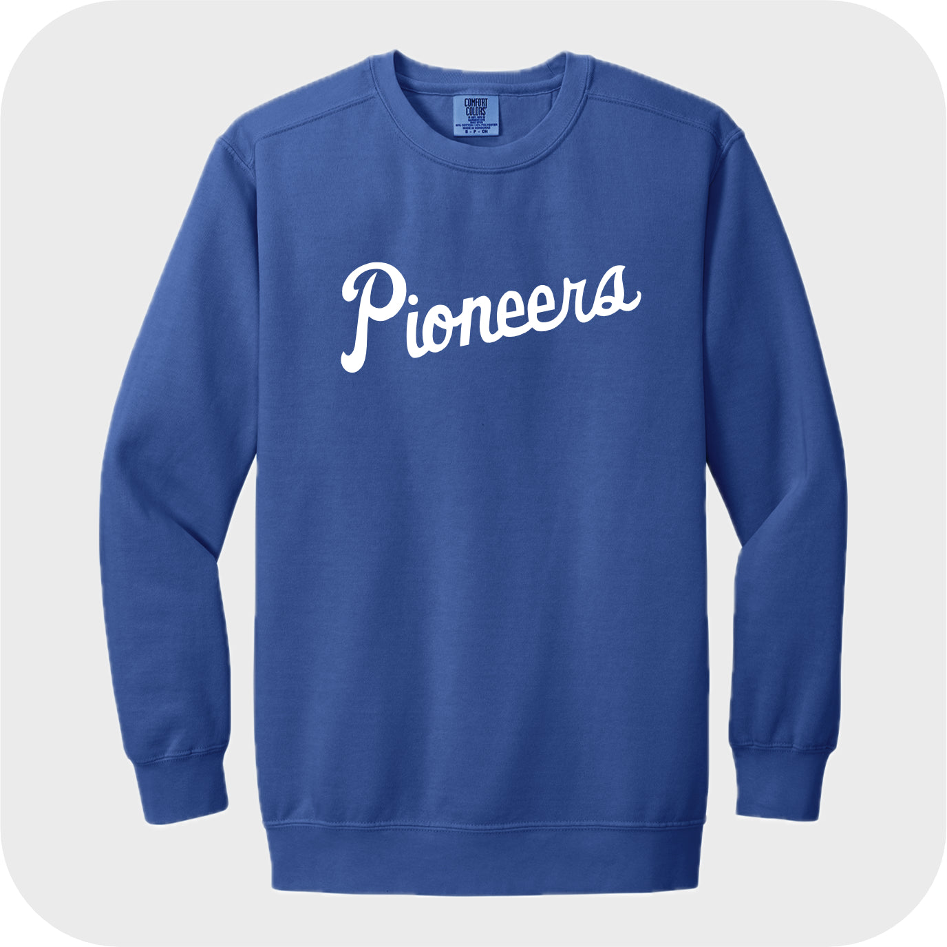 LSELEM01 - 08 Flo Blue Comfort Color Crew Sweatshirt