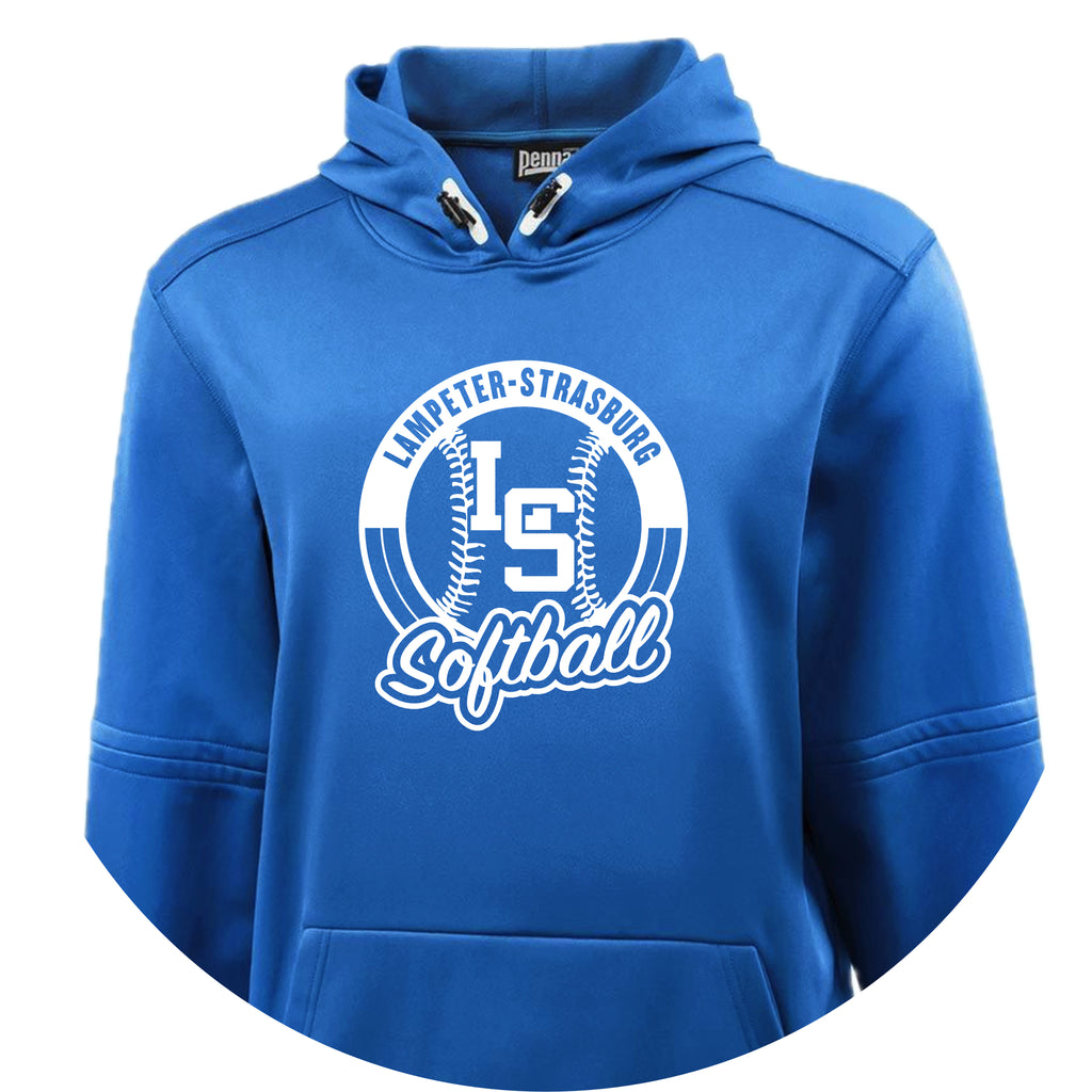 LSY0225-S15 Royal Softball Performance Hooded Sweatshirt