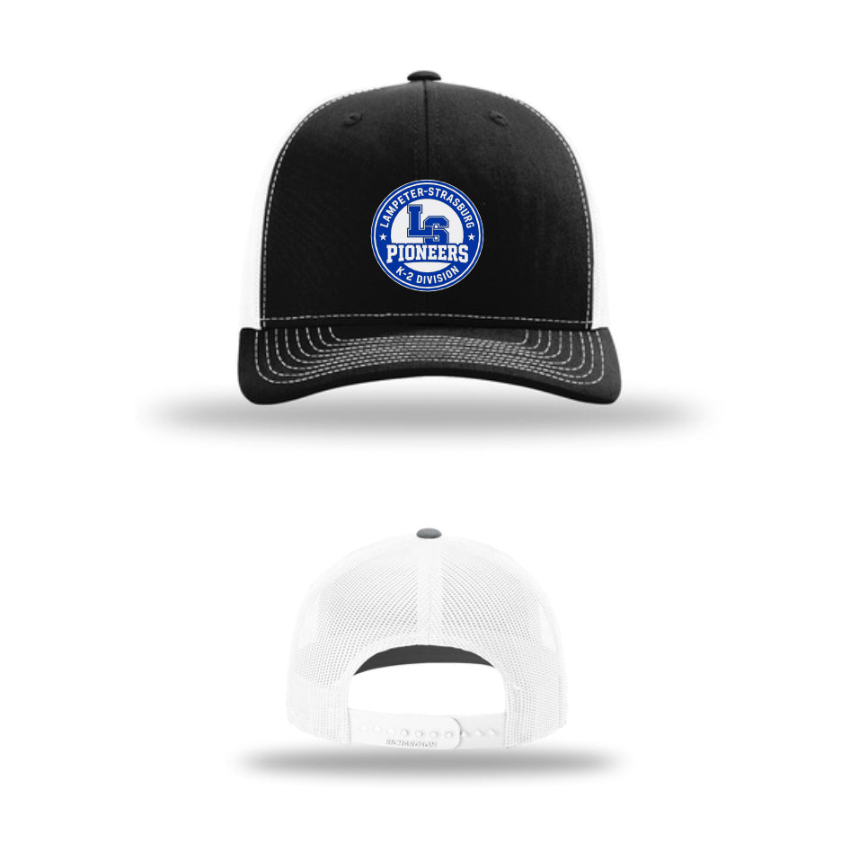 LSLAMELSH01 - 62 Black/White Richardson Trucker Cap