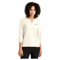 COM027 Ivory Ladies 3/4 Sleeve Blouse