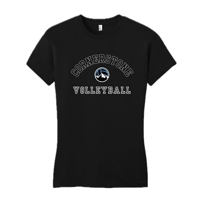 CVCSH01 - 04 Black Ladies Short Sleeve Logo Tee