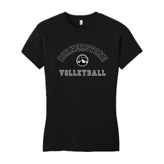 CVCSH01 - 04 Black Ladies Short Sleeve Logo Tee