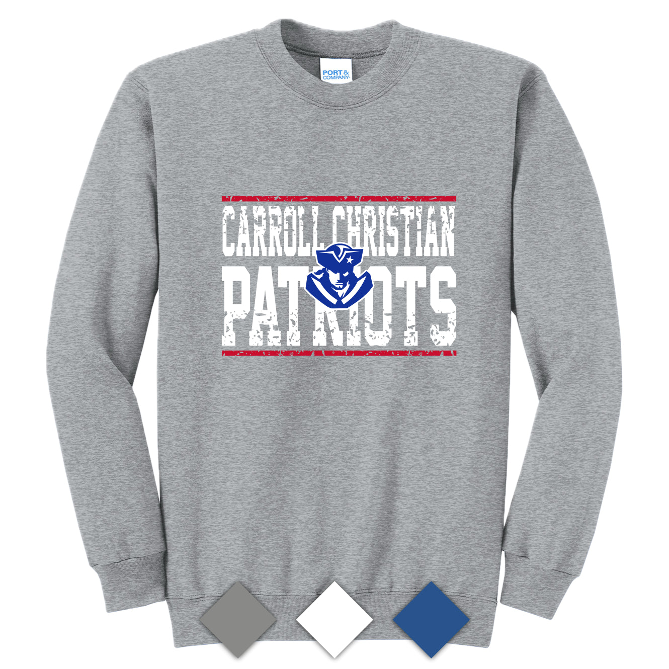 CCS036 CC Patriots Logo Crew Sweatshirt