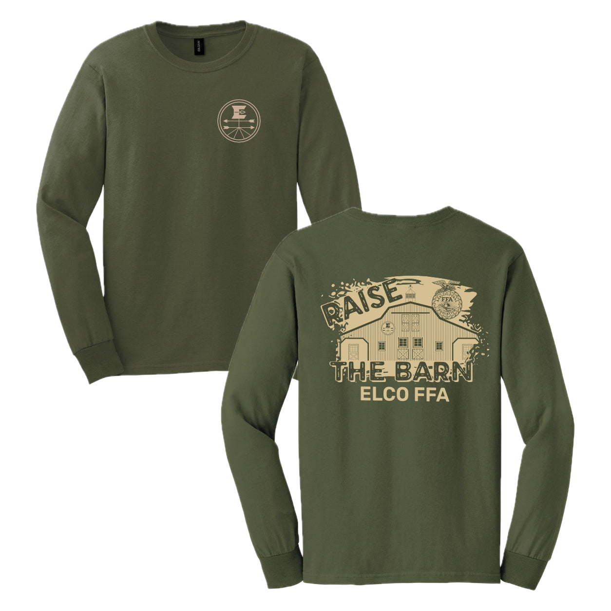 ELFFA01 - 03 Military Green Long Sleeve Tee