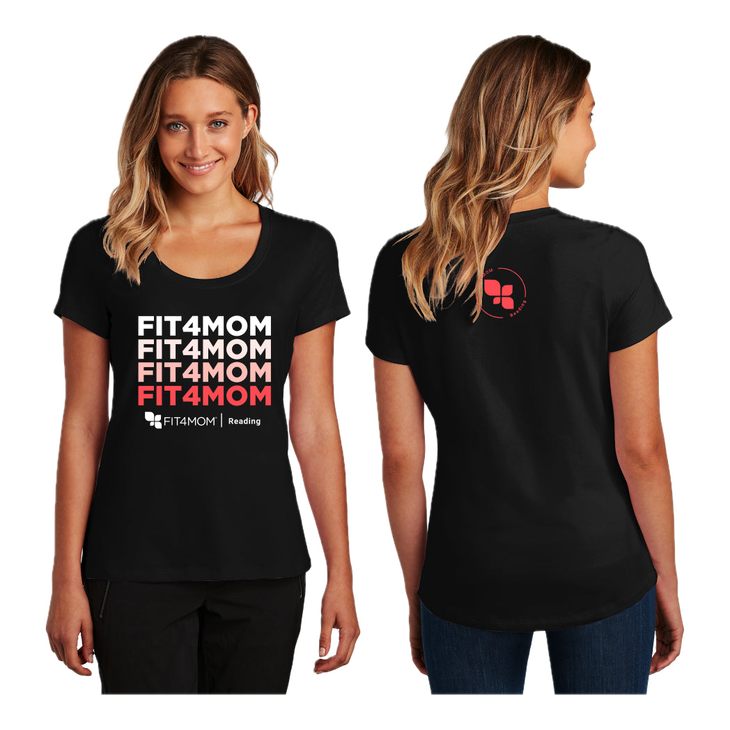 F4MSH-05 Black Scoopneck Tee