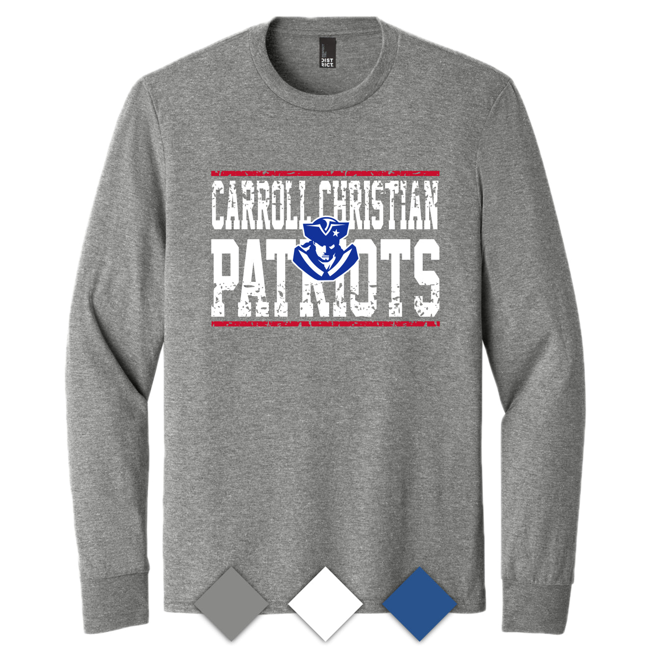 CCS033 CC Patriots Logo Long Sleeve Tee