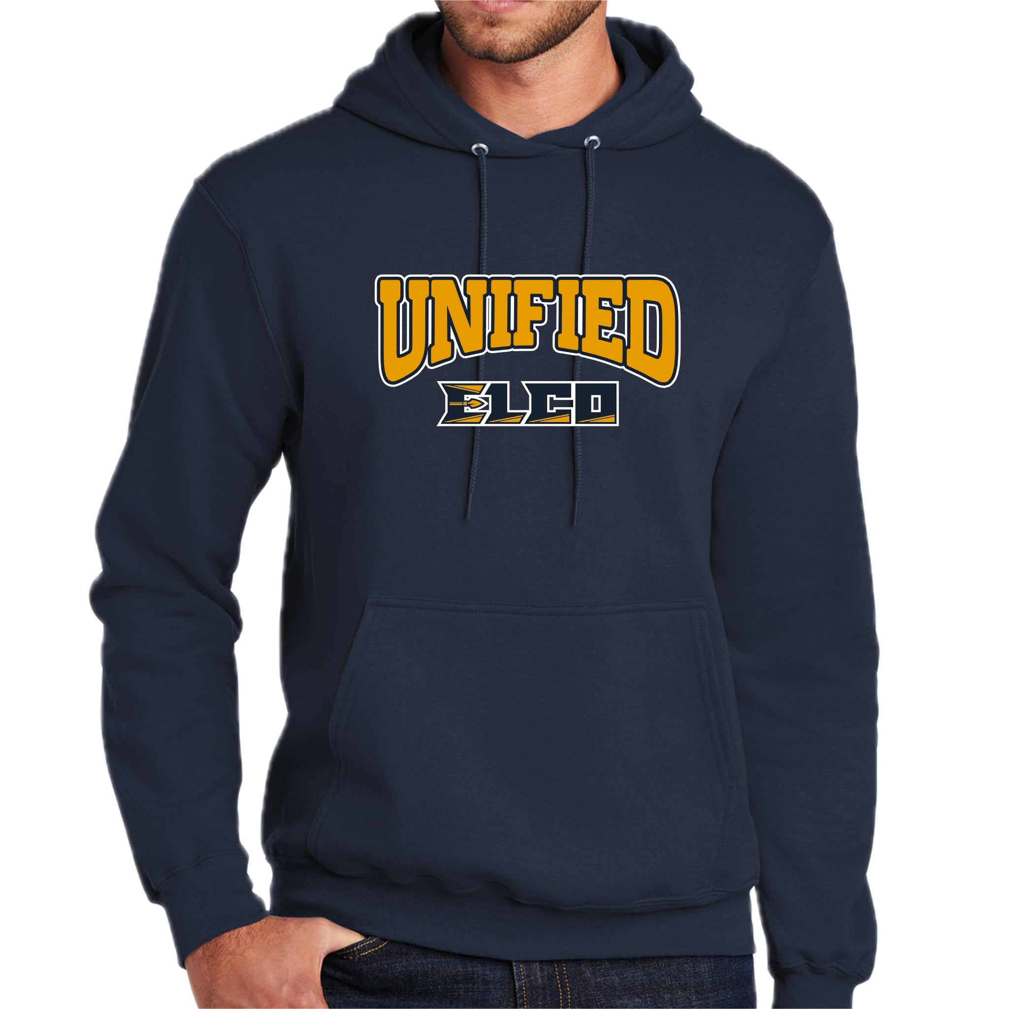 ELUN0325-03 Navy Unified Logo Hoody 1