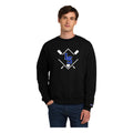 LSY0225-LS09 Black LS Champion Crewneck Sweatshirt