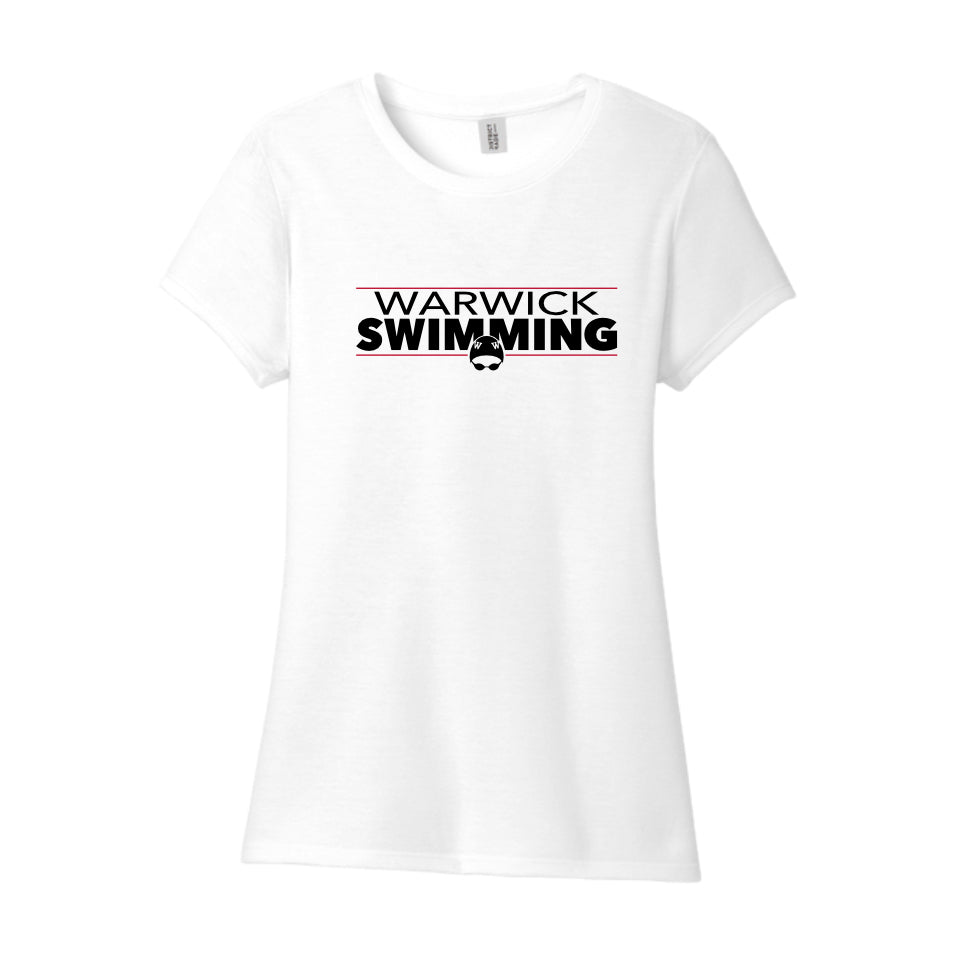WARSWSH01-05 Ladies White Triblend Short Sleeve Tee