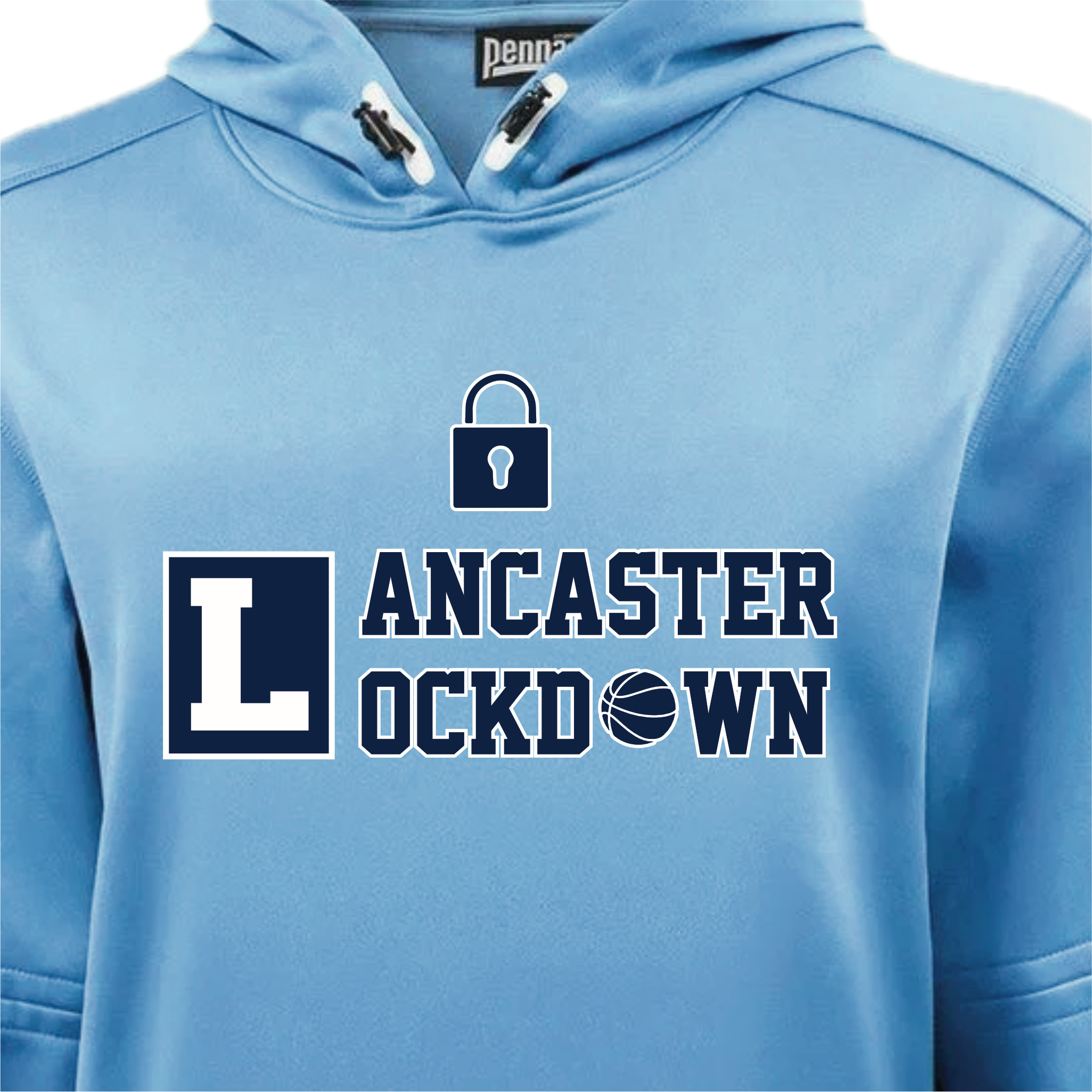 LLSH01 - 08 Columbia Blue Hooded Sweatshirt