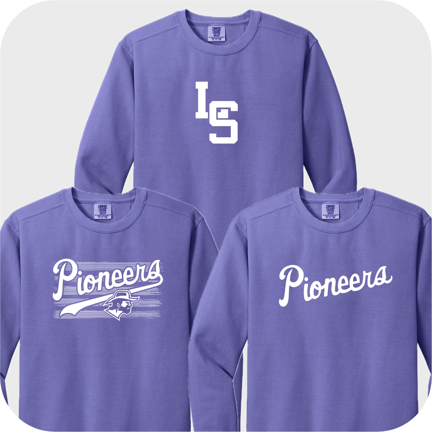 LSELEM01 - 09 Violet Comfort Color Crew Sweatshirt