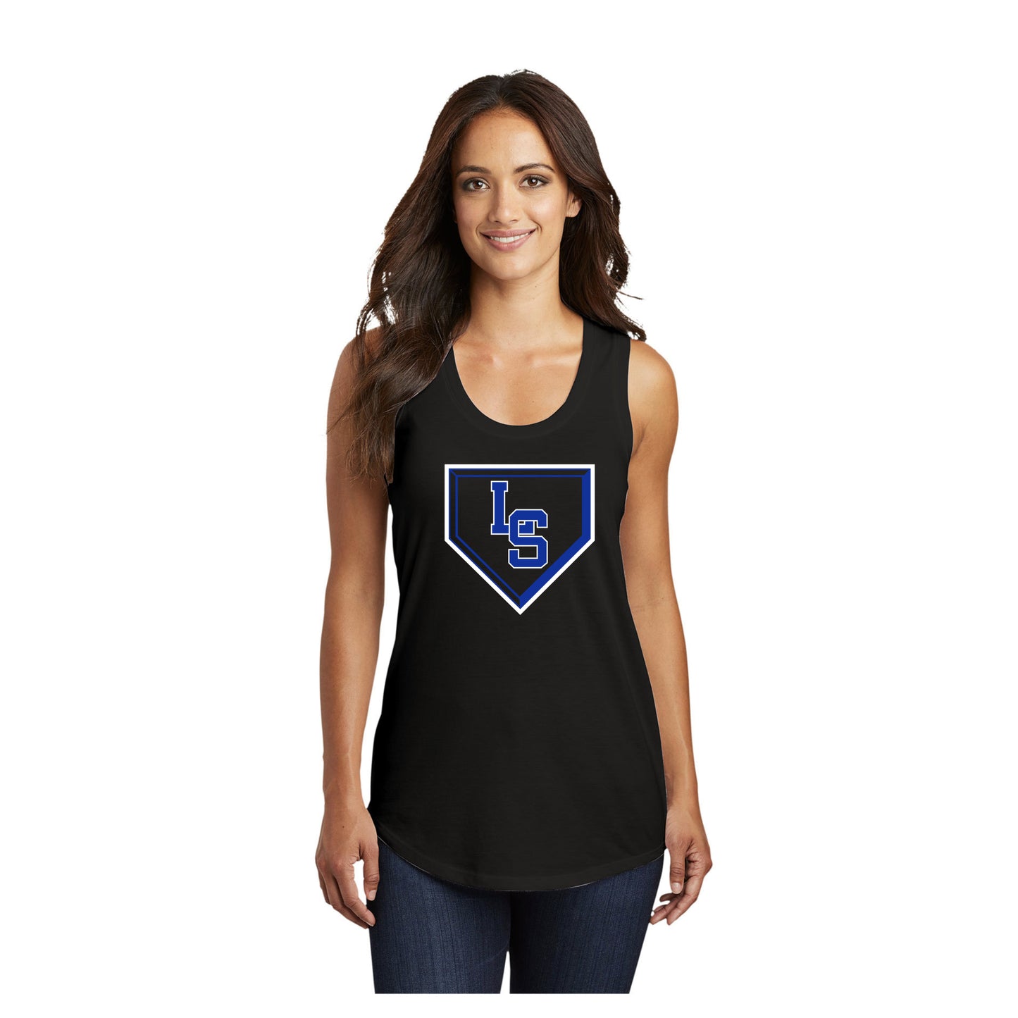 24388-16  Ladies Black Frost Tank | LS Diamond Logo