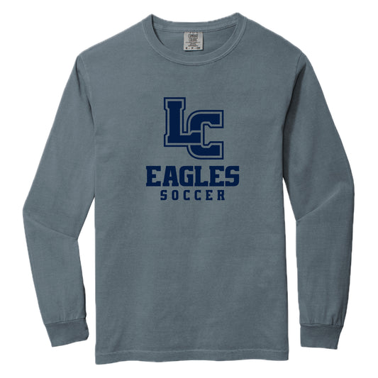 LCS017 - Comfort Colors Granite SOCCER Long SleeveTee