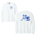 LSBSH04 - 30 Swinging Pio White Triblend Long Sleeve Tee