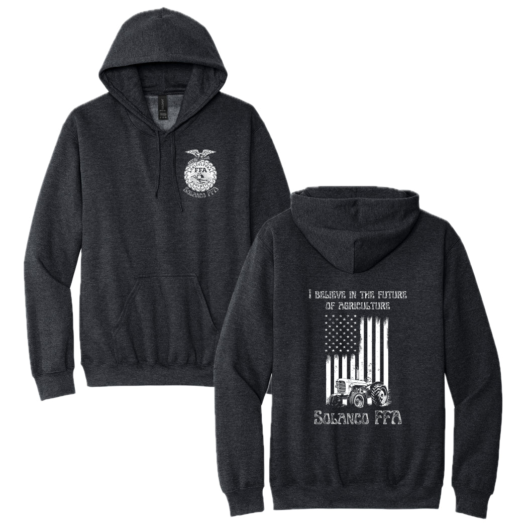 SOFFASH01-6 Dk Heather Grey Hooded Sweatshirt