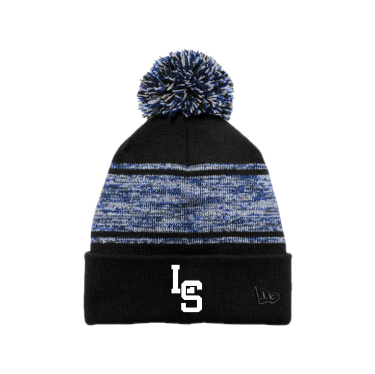 LSHHSH01 - 35 Black/Royal New Era Knit Chilled Pom Beanie